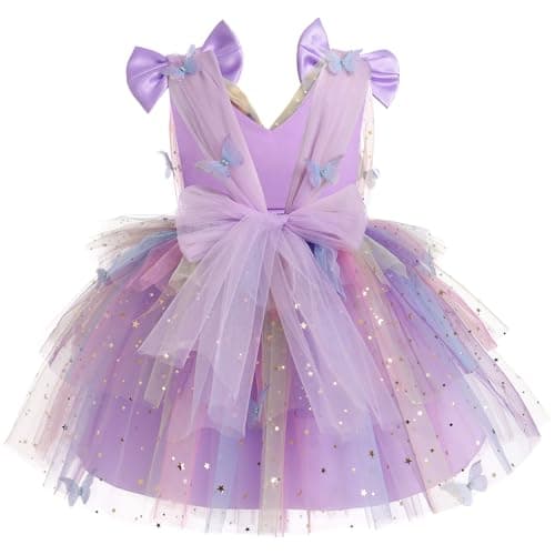 Butterfly Theme Toddler Girls Party Dress