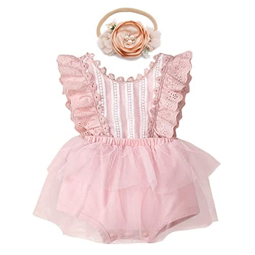 FYMNSI Baby Girl 1st Birthday Tutu Dress Floral TullePhoto Shoot Clothes