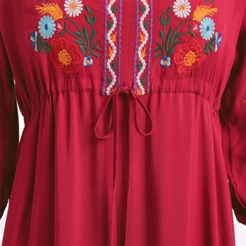 Traditional Mexican Embroidered Dress for Women
