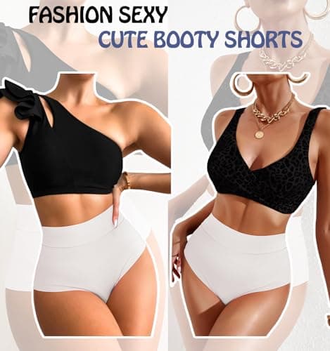 High Waist Yoga Booty Shorts for Women with V Back Scrunch - Butt Lifting Gym Bottoms