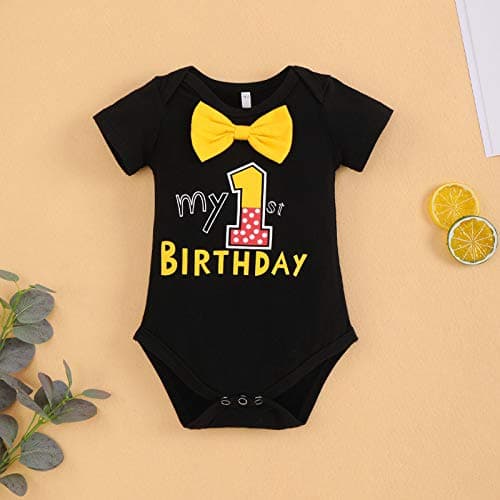 IBTOM CASTLE Baby Boys First Birthday Cake Smash Outfit Gentleman Tuxedo Clothes Set