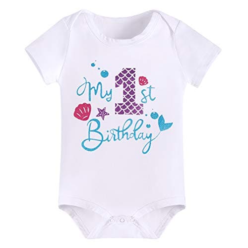Mermaid 1st Birthday Outfit Set for Baby Girls