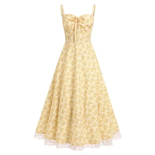 Floral Corset Dress: A Vintage Sundress for Women's Summer Parties
