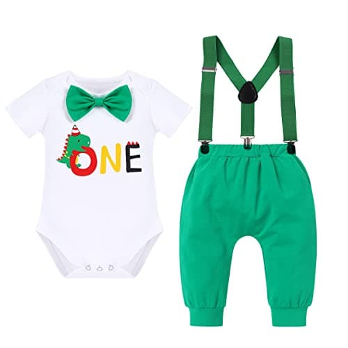 Wild One Dinosaur Birthday Outfit for Baby Boy