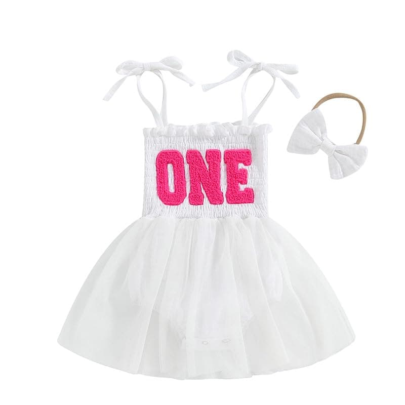 Baby Girl Strawberry Birthday Outfit: Boho Romper Dress with Headband for Summer Cake Smash Photoshoot