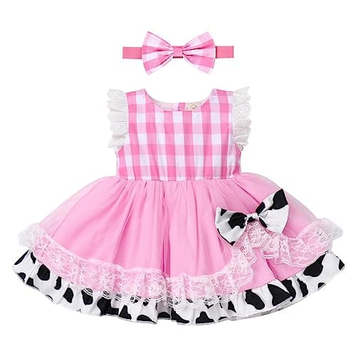 Cow Butterfly Strawberry Tulle Dress Princess Cake Smash Photo Shoot
