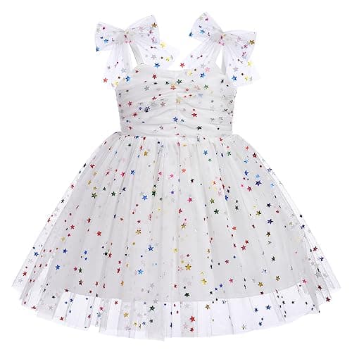 Sequin Ruffle Tulle Bowknot Sundress for Baby Girls