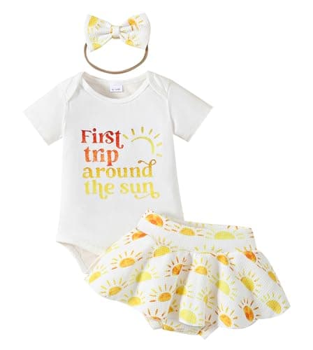 ADXSUN Baby Girl Birthday Outfit Set