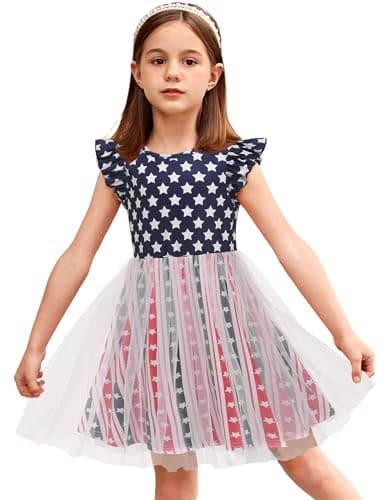 Arshiner Fluffy Tutu Dress for Little Girls 2-6Y Casual Party Sundress