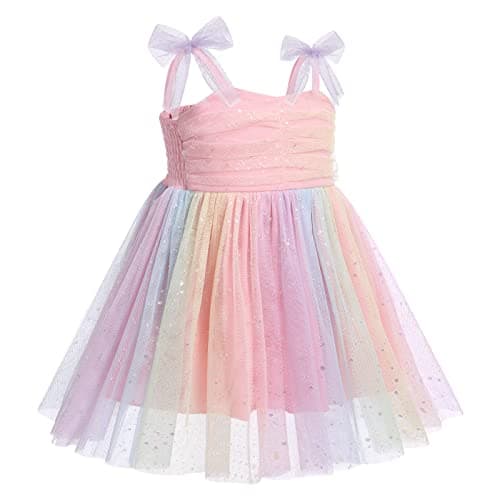 Birthday Party Dress for Baby Girls - Spaghetti Straps Tulle Tutu Princess Dress