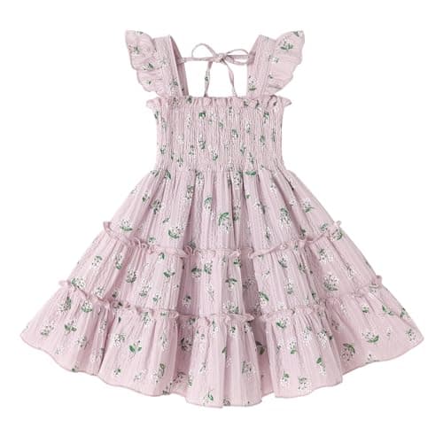 Younger Tree Girls Sleeveless Ruffle Dress Summer Beach Outfit