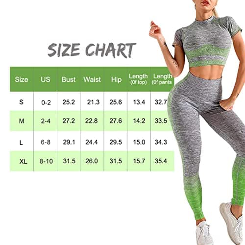 Women's Seamless Short Sleeve Yoga Set with Crop Top and High Waist Legging