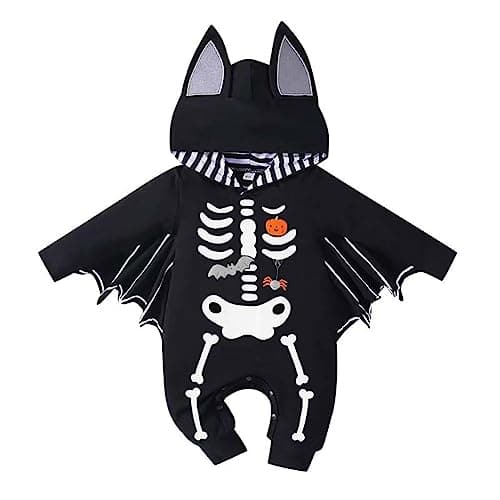 IMEKIS Newborn Baby Bat Halloween Costume Cloak Romper Wings Ears Hoodie