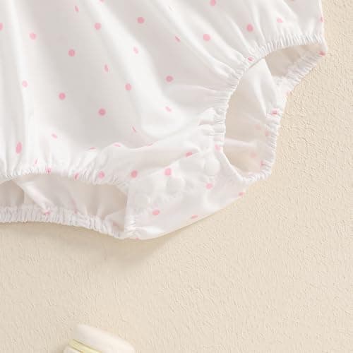 XKwyshop Baby Girl 1st Birthday Outfit 1 Year Old Smocked Bubble Romper