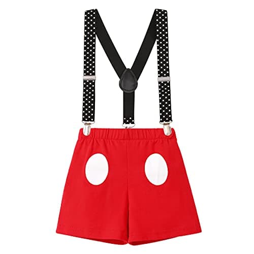 IMEKIS Baby Boys 1st Birthday Halloween Tuxedo Romper