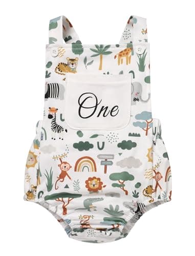 IMEKIS Boho Summer Romper for Baby 1st Birthday Cake Smash Photo Shoot