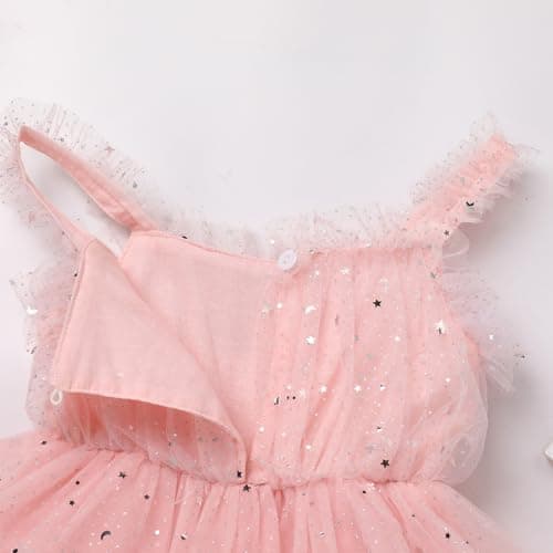 IMEKIS Toddler Sequin Stars Birthday Tutu Dress for Smash Photo Shoot