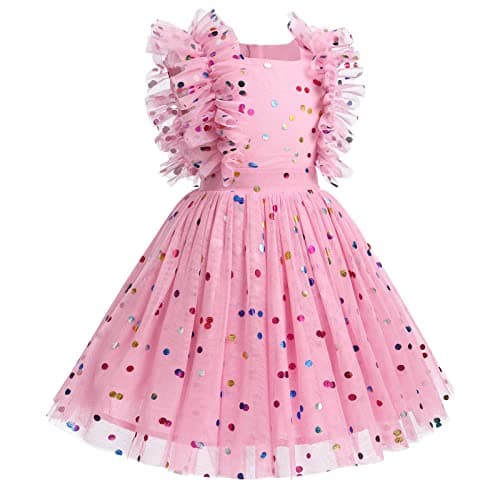Confetti Birthday Princess Dress for Kids Girls