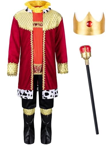 Elibelle Boys' Red Royal Birthday & Halloween Cosplay Outfit