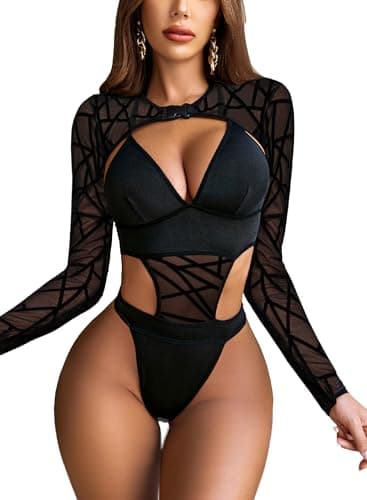 Avidlove Women's Festival Sexy Lingerie Bodysuit Set
