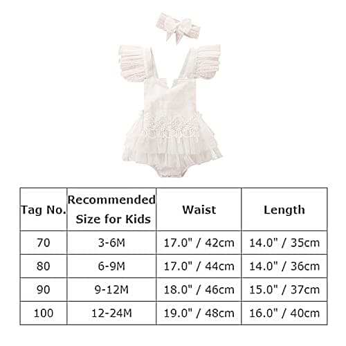 Baby Girls Lace Romper Dress - 1st Birthday Outfit