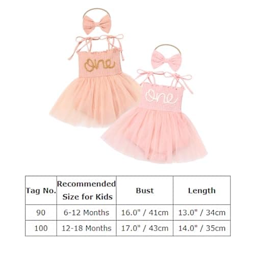 Girl's First Birthday Outfit: Smocked Romper Tutu Dress + Headband