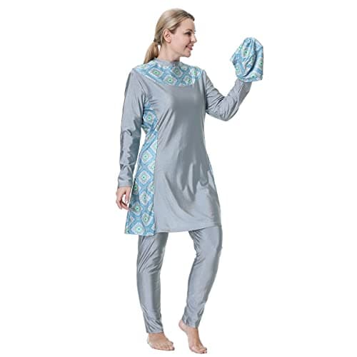 IMEKIS Modest Women's Plus Size Muslim Burkini Swimwear Set