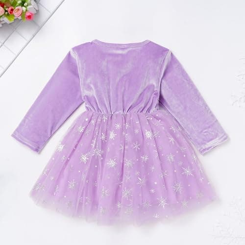 Baby Girls Snowflake 1st Birthday Princess Dress + Headband