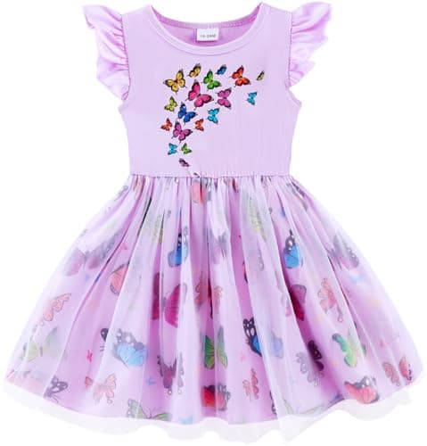 Gothletic Little Girls Tulle Tutu Dress for 2-7Y Summer Sundress