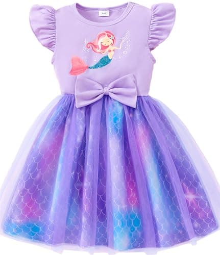 Gothletic Little Girls Tulle Tutu Dress for 2-7Y Summer Sundress