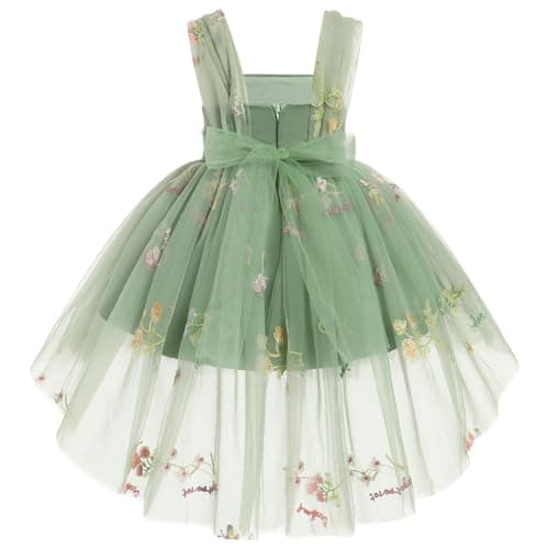 IDOPIP High-Low Tutu Dress for Girls Birthday Party Formal Wear