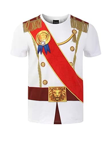 Funny Men's Prince Costume T-Shirt for Halloween