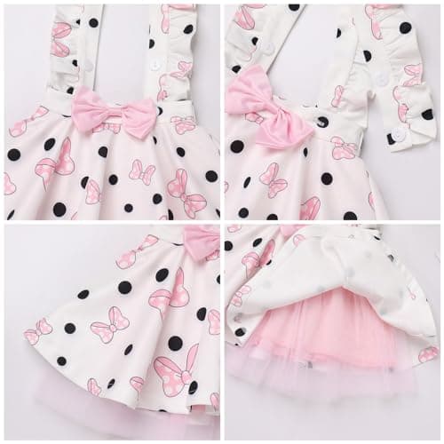 IMEKIS Toddler Mouse Birthday Outfit Shirt & Overalls+winter accessories
