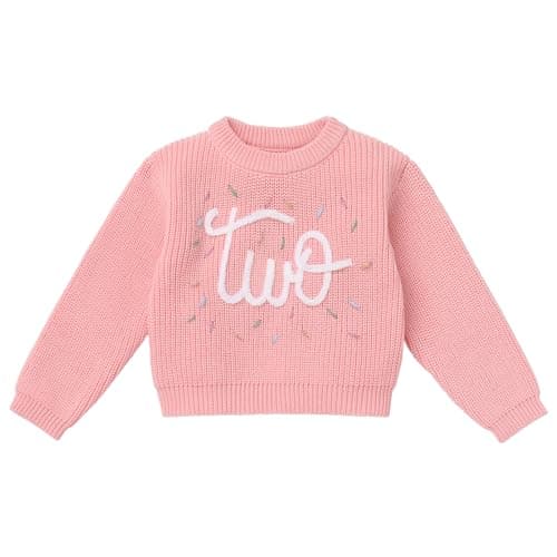 IBTOM CASTLE Embroidery Knitted Pullover Sweaters for Baby Boys & Girls