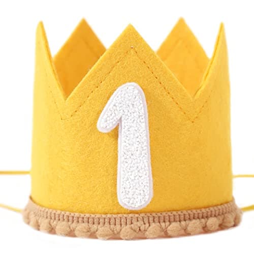 WAHAWU Baby First Birthday Pink Crown Decorations