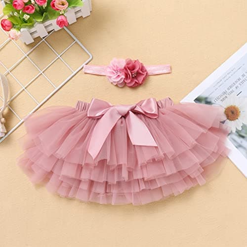 Newborn Baby Girls Princess Romper + Tutu Skirt + Flower Headband Shiny Clothes Set for Photo Shoot by IMEKIS