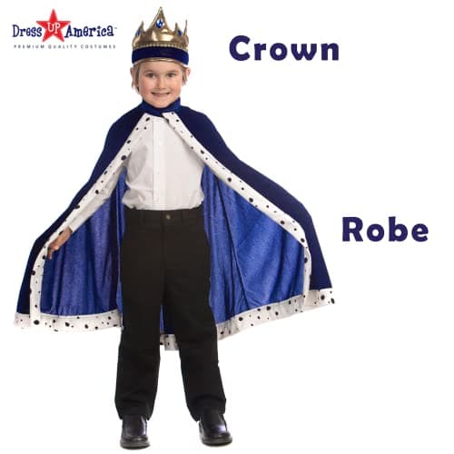 America King Crown & Robe - Kids Costume - One Size Fits Most