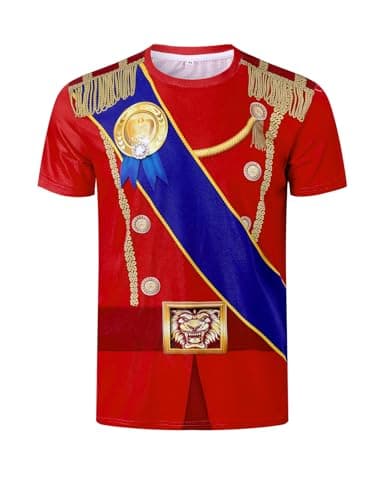 Funny Men's Prince Costume T-Shirt for Halloween
