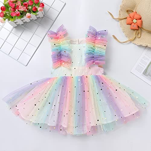 Baby Girl 1st Birthday Outfit Princess Dress with Diaper Cover