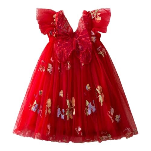 TTYAOVO Toddler Girl Tulle Birthday Party Dress