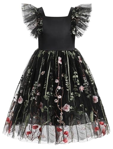 IMEKIS Princess Butterfly Boho Tulle Dress for Toddlers Girls Birthday Pageant