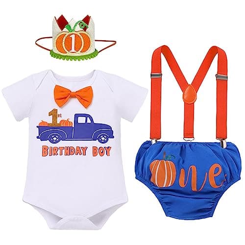 Baby Boy St. Patrick's Day Green Romper with Suspender Shorts and Crown Hat