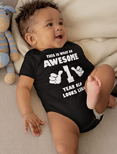 Tstars 1st Birthday Outfit Boy Girl Awesome First Bday Bodysuit
