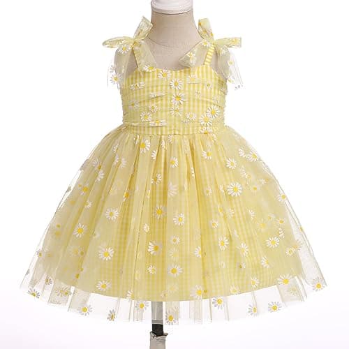 IBTOM CASTLE Toddler Sleeveless Tulle Dress for First Birthday Photo Shoot