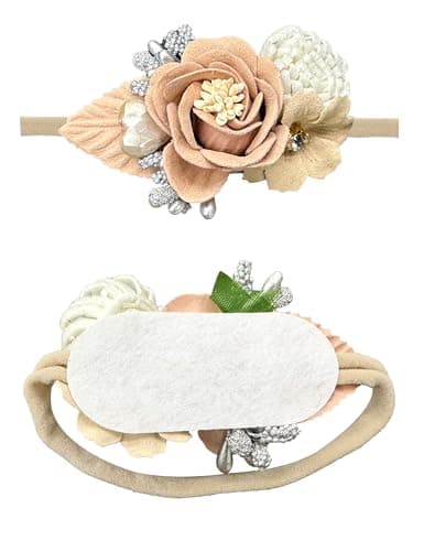 ANHDM Baby Girl First Birthday Cake Smash Outfit with Flower Headband