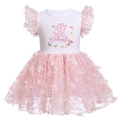 ODASDO Baby Girl 1/2 Birthday Tutu Dress Ruffle 0-24M