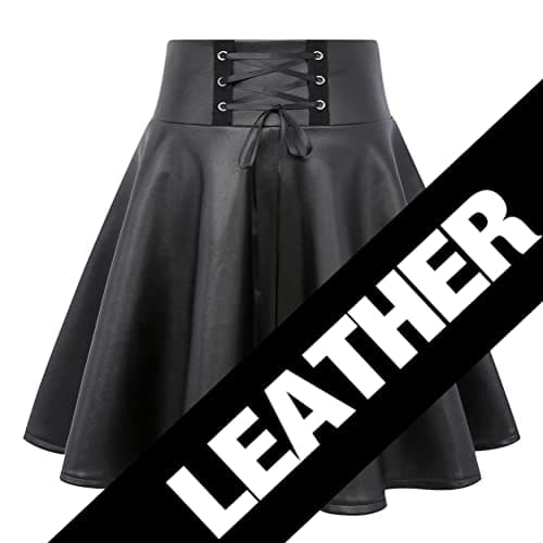 IDEALSANXUN Women's High Waist Gothic Plaid Mini Skirts