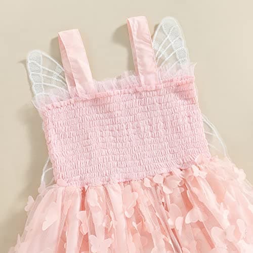 TUSFTAY Toddler Butterfly Wings Birthday Tutu Dress