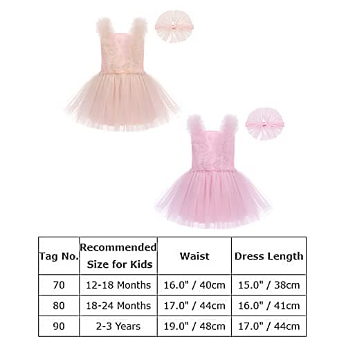 IMEKIS Toddler Baby Girl First Birthday Princess Dress with Headband