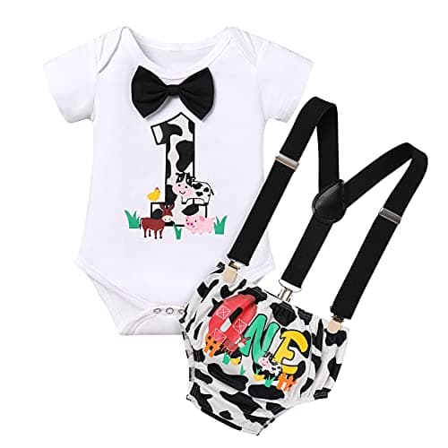 Farm Animals 1st Birthday Outfit for Baby Boys